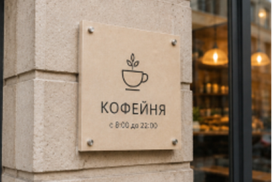 Уличная табличка на фасаде